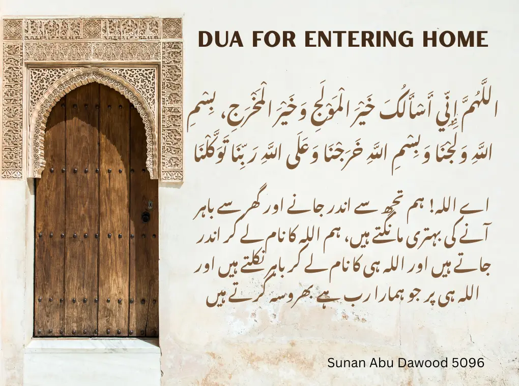 ghar main dakhil hone ki dua in urdu
dua for entering home
